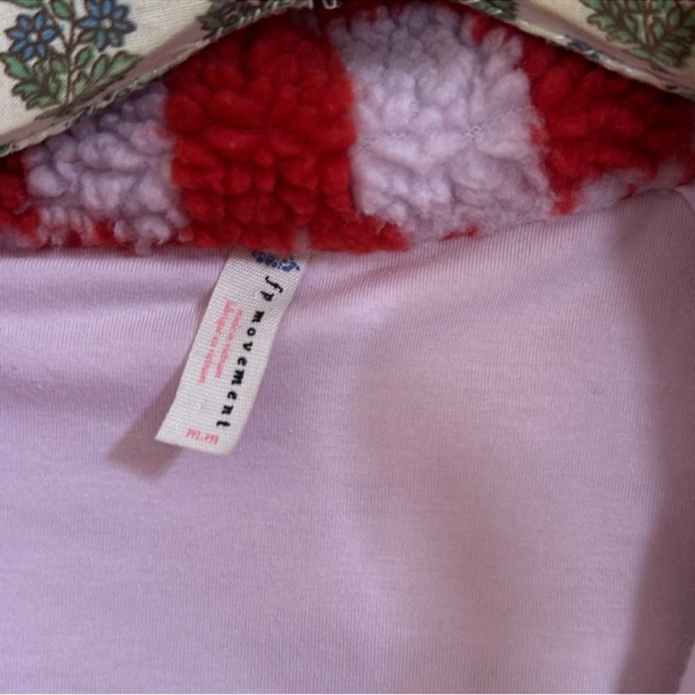 RARE Free People Movement | Hit The Slopes Checkered Fleece Pullover | Medium - Picture 7 of 13